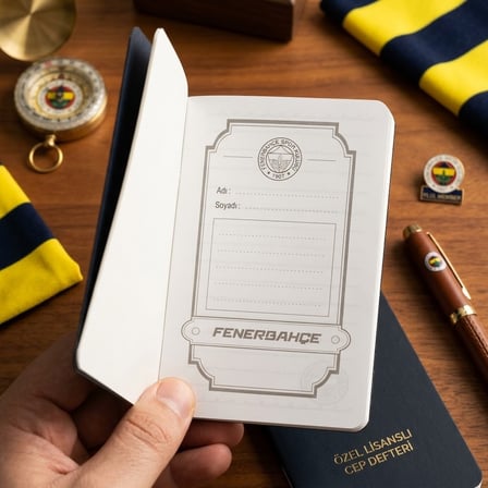 BakGelAl Fenerbahçe Lisanslı Cep Boy Defter 13x8 cm – Taraftar Desenli Mini Not Defteri 1 Adet