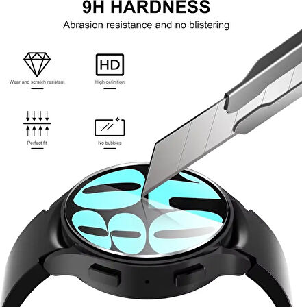 Samsung Galaxy watch 4 46 mm  için nano tempered ekran koruyucu 3 adet set