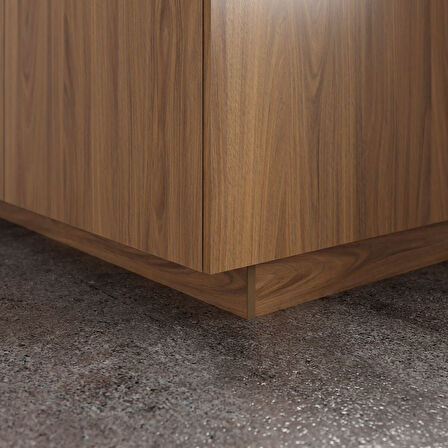 Süpürgelik, kahverengi ceviz görünüm, 220x8 cm