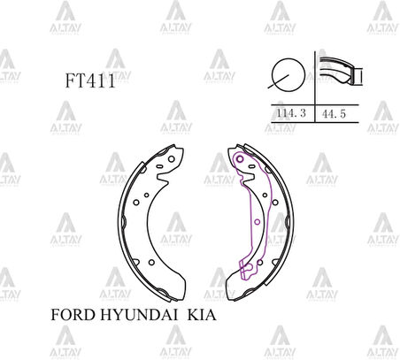 FREN BALATA SONATA 1995-1998 PABUÇ ARKA 58302 31020