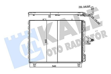 KLIMA RADYATORU MERCEDES W124 S124 A124 C124 A1248301670