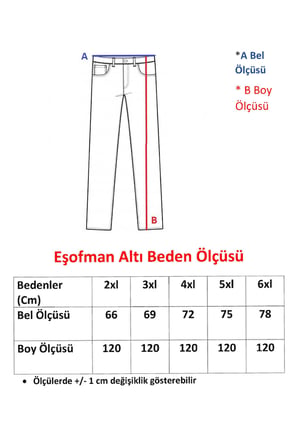 Erkek Büyük Beden Arkası Cepli Eşofman Altı