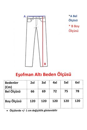 Erkek Büyük Beden Arkası Cepli Eşofman Altı