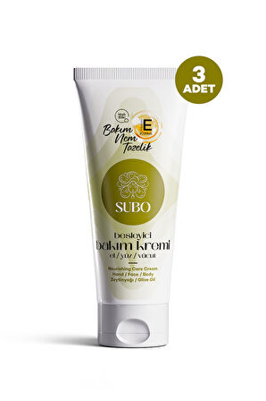 SUBO  BESLEYİCİ BAKIM  KREMİ ZEYTİNYAĞI 3X60 ML