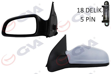 DIŞ DİKİZ AYNASI SOL ASTRA H 2004 ELEKTRİKLİ ISITMALI ASTARLI ASFERİK 5 FİŞ VM-968EHPAL 13312982 6428274 6428917 6428786