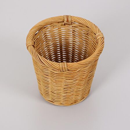 Dekoratif Kaşıklık, Rattan Hasır Kaşıklık , Tezgah Üstü, Hasır Çok Amaçlı, Masaüstü Kalemlik 16x15