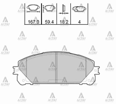 FREN BALATA RAV-4 2012-2016 DİZEL ÖN 04465 0E010