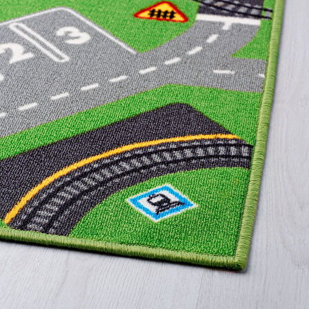 Çocuk halısı, yeşil, 75x133 cm