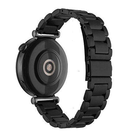 Huawei GT4 41mm ile Uyumlu Bakla İşlemeli 18mm Metal Kordon