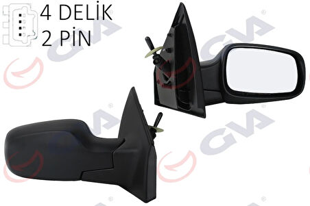 DIŞ DİKİZ AYNASI SAĞ CLIO 2006 MEKANİK ISITMALI SENSÖRLÜ KONVEKS 2 FİŞ VM-6136SR 7701061191