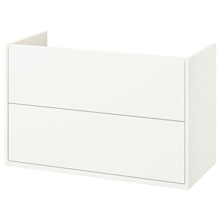 Lavabo dolabı, beyaz, 100x48x63 cm, 2 çekmeceli