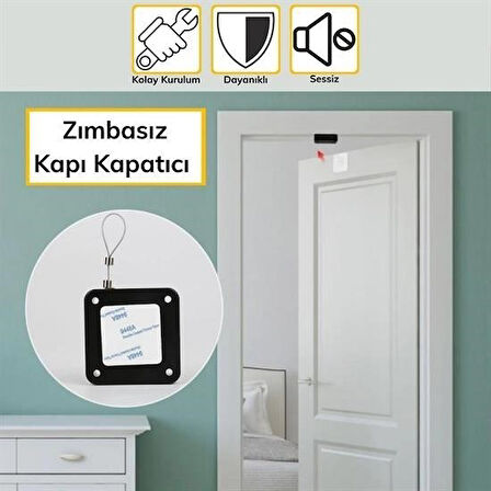 CT-STONES® Yangına Dayanıklı Sıva Üstü Tüm Kapılar İçin Uygun Otomatik Kapanan Hızlı Otomatik Kapı Kapa