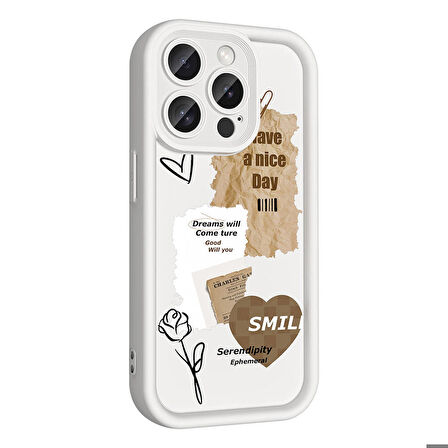 Apple iPhone 15 Pro Max ile Uyumlu Kılıf Kamera Korumalı Yüzeyi Baskılı Arka Kapak