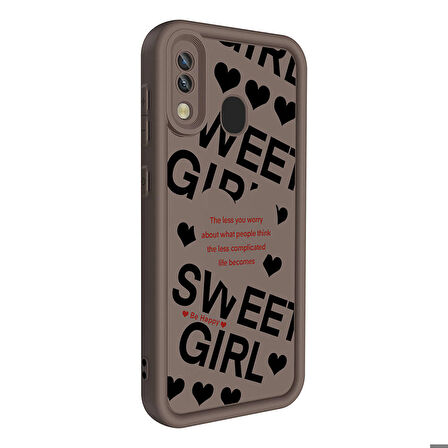 Samsung Galaxy A20 ile Uyumlu Kılıf Kamera Korumalı Yüzeyi Baskılı Arka Kapak