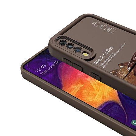 Samsung Galaxy A50 ile Uyumlu Kılıf Kamera Korumalı Yüzeyi Baskılı Arka Kapak