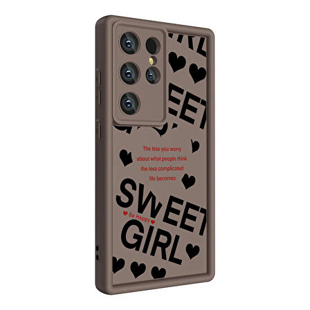 Samsung Galaxy S23 Ultra ile Uyumlu Kılıf Kamera Korumalı Yüzeyi Baskılı Arka Kapak