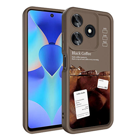 Tecno Spark 10 4G ile Uyumlu Kılıf Kamera Korumalı Yüzeyi Baskılı Arka Kapak