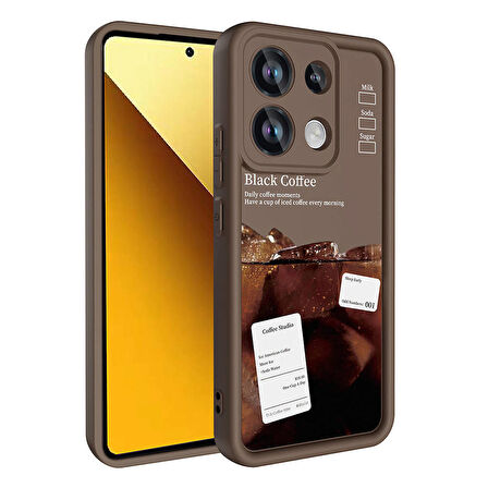 Xiaomi Redmi Note 13 4G ile Uyumlu Kılıf Kamera Korumalı Yüzeyi Baskılı Arka Kapak