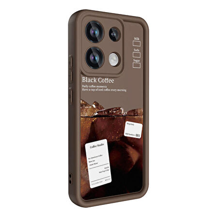 Xiaomi Redmi Note 13 4G ile Uyumlu Kılıf Kamera Korumalı Yüzeyi Baskılı Arka Kapak