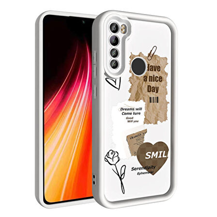 Xiaomi Redmi Note 8 ile Uyumlu Kılıf Kamera Korumalı Yüzeyi Baskılı Arka Kapak