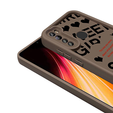 Xiaomi Redmi Note 8 ile Uyumlu Kılıf Kamera Korumalı Yüzeyi Baskılı Arka Kapak