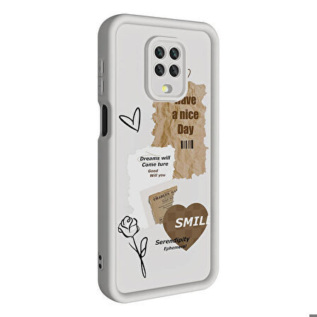 Xiaomi Redmi Note 9 Pro ile Uyumlu Kılıf Kamera Korumalı Yüzeyi Baskılı Arka Kapak