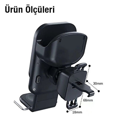 3 Lü araç içi Şarjlı telefon tutucu araba içi şarjlı tutucu telefon saat kulaklık şarjı