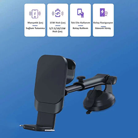 3 Lü araç içi Şarjlı telefon tutucu araba içi şarjlı tutucu telefon saat kulaklık şarjı