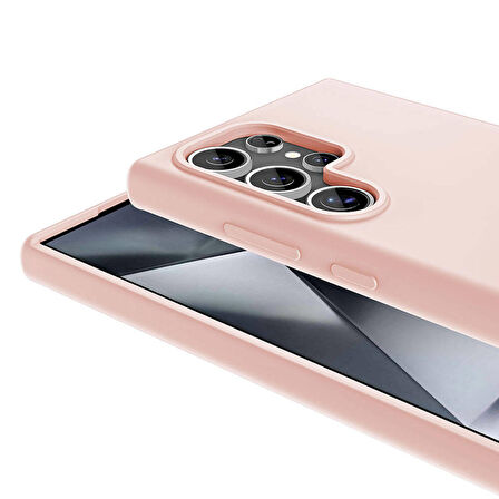 Samsung Galaxy S24 Ultra Uyumlu Kılıf Magsafe Şarj Özellikli Sıvı Teknolojili Silinebilir Sert Kapak