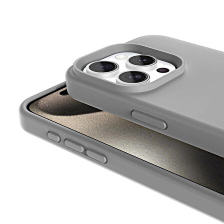 Apple iPhone 15 Pro Max Uyumlu Kılıf Magsafe Şarj Özellikli Sıvı Teknolojili Silinebilir Sert Kapak