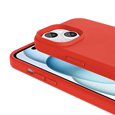 Apple iPhone 15 Plus Uyumlu Kılıf Magsafe Şarj Özellikli Sıvı Teknolojili Silinebilir Sert Kapak