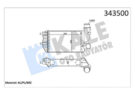TURBO RADYATÖRÜ INTERCOOLER DUCATO-JUMPER-BOXER AL/PL/BRZ 295X202X62 1307012080 0384 E4 1340934080