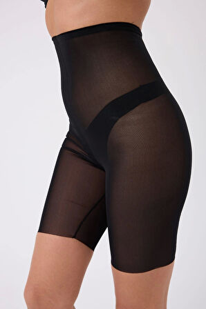 Freshness 0007 Lazer Kesim Tül Yüksek Bel Şort Korse