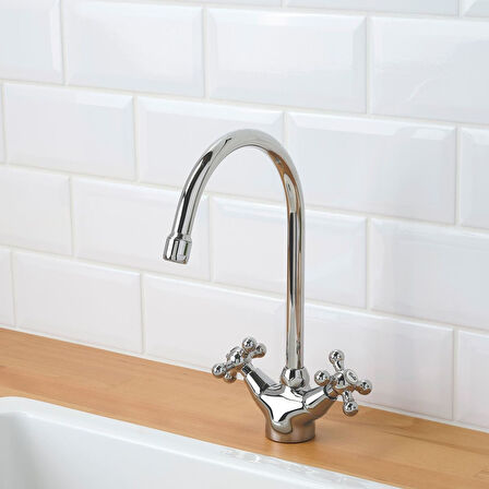 Eviye bataryası, krom kaplama, 30 cm