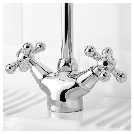 Eviye bataryası, krom kaplama, 30 cm