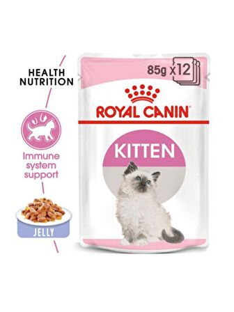 Royal Canin 85Gr KITTEN JELLY Yavru Yaş Kedi Maması 12Adet