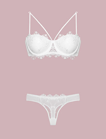 Nurteks 4591 Destekli Dantelli Sütyen Takım