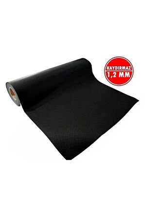 36 Cm X 5 Metre Siyah Kabartma Nokta Desenli Çekmece Içi Kaydırmaz Halı , Çekmece Halısı
