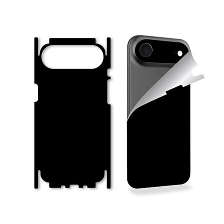 Apple İphone 17 Air için full kaplama koruma sticker kılıfsız kullanım için çizilme önleyici MAT SİYAH