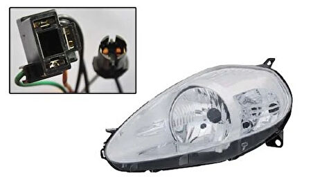 2020A850-20052B FAR SİNYAL SOL GRANDE PUNTO 2010-2005 ELEKTRİKLİ H4 KROM 51701593