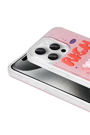 Apple iPhone 15 Pro Max Uyumlu Kılıf Kabartma Figürlü Parlak Telefon Kılıfı Kapak