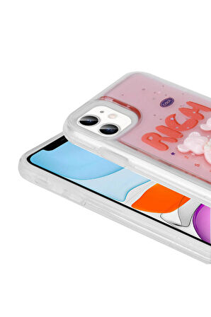 Apple iPhone 11 Uyumlu Kılıf Kabartma Figürlü Parlak Telefon Kılıfı Kapak