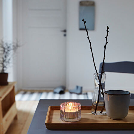 Tealight mumluk, sedef rengi, 5 cm