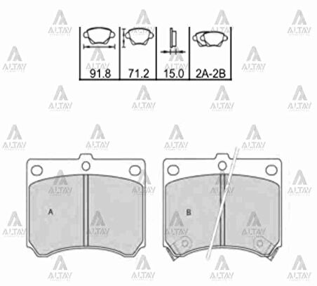 FREN BALATA 323 1995-1999 FAMILIA / 323 1996-1998 LANTIS ÖN BRY4 33 23Z9A