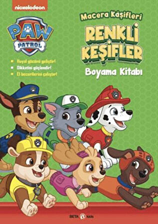 Paw Patrol Macera Kaşifleri Renkli Keşifler Boyama Kitabı