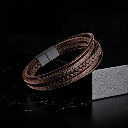  FM Kahverengi Çoklu Deri Bileklik 31833B1D3 