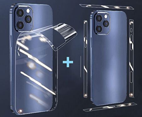İphone 17 Air için arka ve yan şeffaf kaplama Tpu sticker Çizilme önleyici kaplama sticker