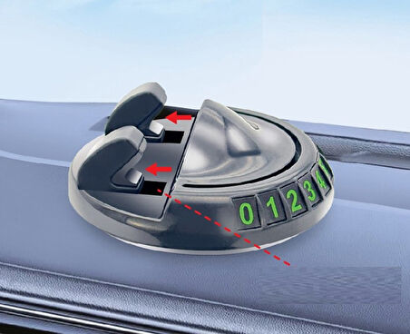 360° Dönebilen Yapışkanlı Numaratörlü Araç Telefon Tutucu 