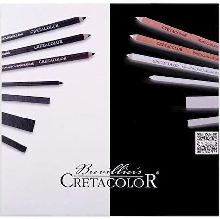 Cretacolor Black & White Box Drawing Set Premium Eskiz Çizim Seti 25'li Ahşap Kutu / 40025