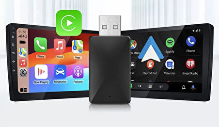 Kablosuz CarPlay Adaptörü | iPhone & Android Uyumlu | Bağlantı Kopmaz Yeni Nesil